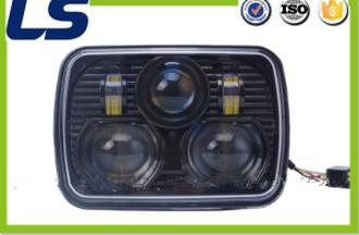 China 5 Inch Square Headlight with Beam LED Front Light for Jeep Wrangler JK for sale