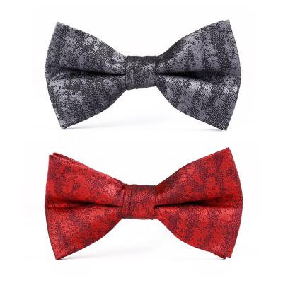 China High Quality British Formal Bright Color Jacquard Checked Suit Accessories Adjustable Bow Tie For Groom for sale