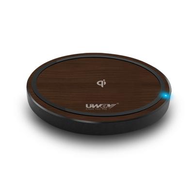 China 15W Wooden Wireless Charging Pad Compatible With All Qi Enabled Devices for sale