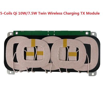 China 5-Coils Qi 10W/7.5W Twin Wireless Charging TX Module for Wireless Charge for sale