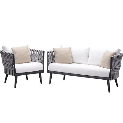 China 2021 Contemporary Hot Selling Outdoor Garden Sofa Couch Rattan Aluminum Furniture Hotel Furniture for sale