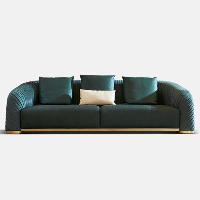 China Modern Stylish Home Decor Living Room Furniture Leather Fabric Sofa Set High Quality Sofa for sale