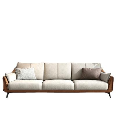 China Couch corner sofa metal leg L-shaped sofa (other) of the best-selling micro adjustable fiber sofa set furniture for living room for sale