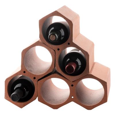 China Viable Custom Shaped Terracotta Wine Storage Racks For Home Decor Clay Wine Racks Wine Bottle Rack for sale