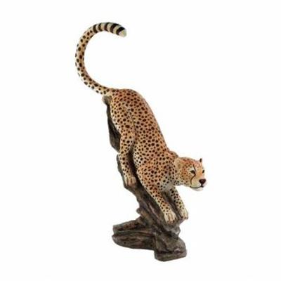 China Europe New Product Hot Resin Animal Cheetah Statue for sale