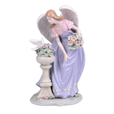 China Wholesale handmade custom painted Europe porcelain angel figurines fairy decorations for home for sale