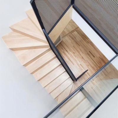 China Home House / Commercial Construction Oak Timber Staircase Solid Wood Cladding for sale