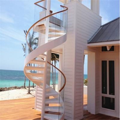 China Modern Straight Home / Commercial Building House Mono Stringer Used Spiral Wooden Curved Steel Staircase Staircase for sale