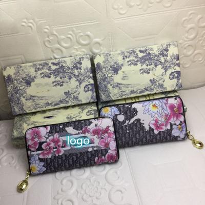 China Wholesale anti-theft D level high quality 3A brand printed women's wallet and men's purse for sale