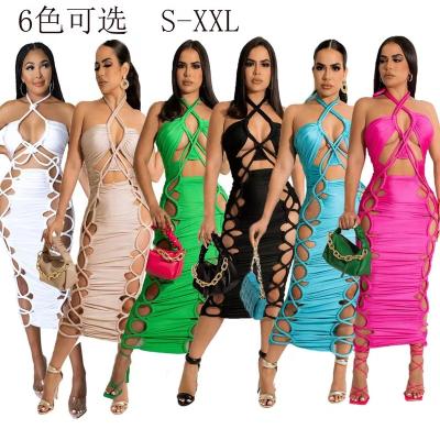 China 2022 Elegant Women Sakara Evening Party Proposal Satin Spaghetti Mini Dress Ladies Ruched Drawstring Anti-Static Backless Bodycon Party Dresses for sale