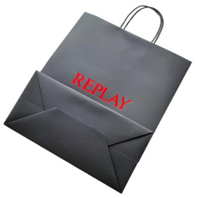 China Foldable Paper Black Handled Paper Bag Decoration Shopping Bag Wholesalers Paper Bags for sale