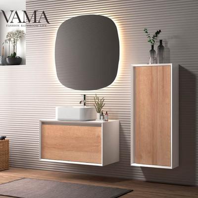 China Economical single vanity modern style factory washbasin bathroom cabinets DS1804 waterproof directly for sale