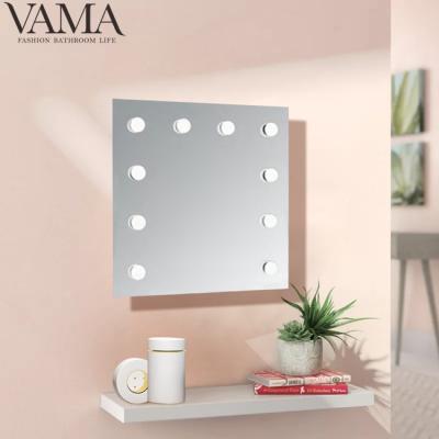 China VAMA dimmable mirror light copper free bulb frameless mirror LED for make up 7704 for sale