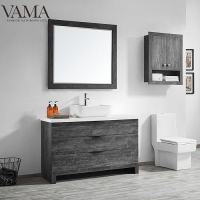 China VAMA modern 48 inch European waterproof melamine bathroom vanity cabinets with quartz prime 758048 for sale