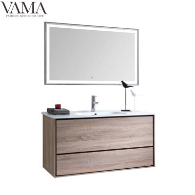 China VAMA Homes 1200mm Australia Waterproof Wall Mount Prefab Bathroom Vanity With LED Light Mirror 806120 for sale