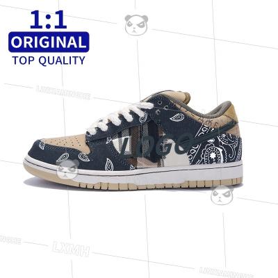 China Good Quality SB Cushioning Low Travis Scott Custom Sneaker Shoes AF1 Dunkies Style Basketball Shoes for sale