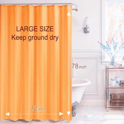 China Sustainable Factory Direct Custom Polyester Shower Curtain For Hotel Bathroom Textile Home Shower Curtain for sale