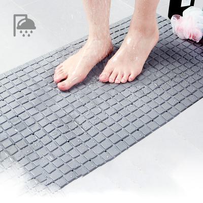 China Anti Bathroom Mats Bath Shower Spa Mat PVC Non Slip Washable Rust Proof Shower Mat With 80 Suction Cups for sale