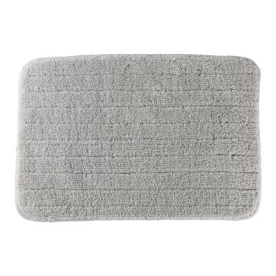 China Gray Microfiber Bathroom Bath Rug Mat Perfect Ideal Convenient Anti Slip Viable Best Necessary Essential for sale