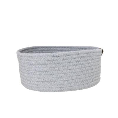 China Modern High Quality Cotton Rope Storage Basket Woven Rope Home Basket for sale