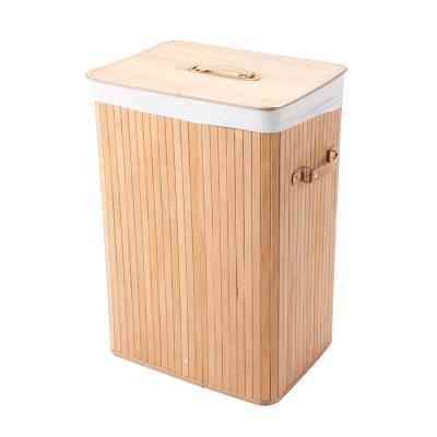 China CLASSIC Large Laundry Basket Bamboo Storage Basket Foldable Bags for sale