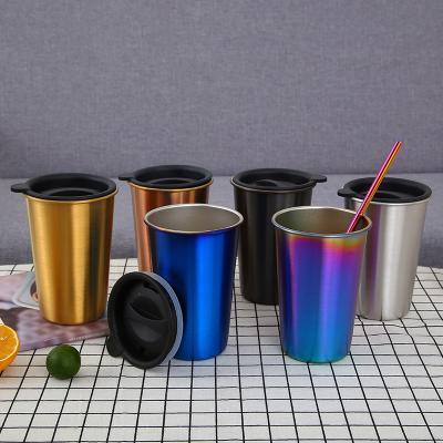 China Sustainable Hot Sale 304 Stainless Steel Metal Tumblers Drinking Cooler Mug Eco-friendly Beer Mug for sale