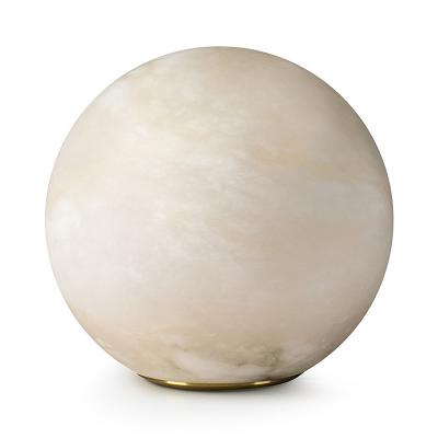 China Wholesale Modern 250mm Modern Luxury Night 6W Nature Marble Ball Light Spanish COB Led Texture Desk Decorative Table Lamp for sale