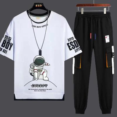 China Casual Sleeve QUICK DRY T-shirt Shorts Summer Middle And High School Students Sports Suit Male for sale