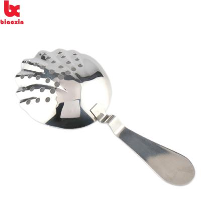 China Sustainable OEM Customized Design Bar Stainless Steel Strainer Spoon for sale