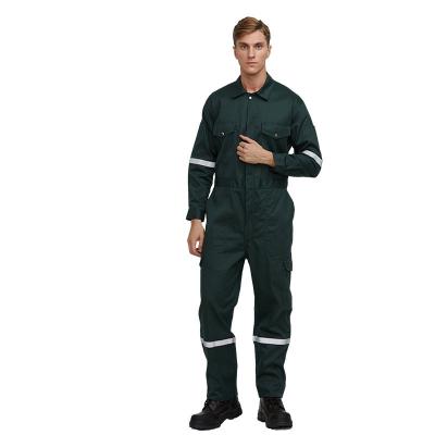 China New 2021 Overall Reusable Wholesale Cotton Flame Retardant Coverall Suits Men's Coveralls Safety Suit With Customization Logo for sale