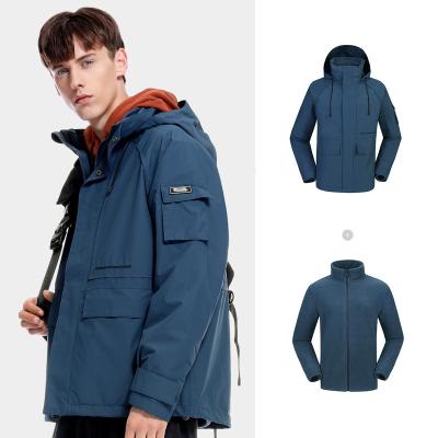 China Breathable Windproof Anoraks Customized Outdoor Coat Increasing 3 In 1 Waterproof Men Jackets for sale