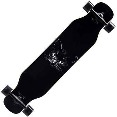 China Youth Beginner Skateboarders110cm Skateboard Adult Full Board Maple Dancing Longboard Rocker Skateboard Cool Big Speed for sale