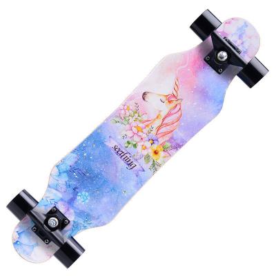 China Teenage Skateboarders 80cm Young Adult Girl Skateboard Maple Wooden Dancing Board for sale