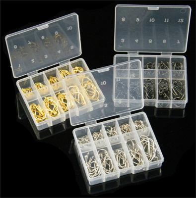 China High Carbon Steel Box Weight Gold/Silver/Black Carp Bait Hooks 3 - # 12 Gaff Hook Bulk Fishing Manufacture for sale