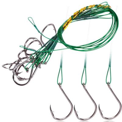 China Metal Negative Ion Anti-Sting Anti-rust Technology Fishing Core High Quality Stainless Steel Tackle Hook Belt Lead Tackle With Hook for sale