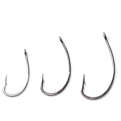 China European Carp Fishing Matt Black Barbed Carp Hooks Hooks White Color High Carbon Steel Carp Hook for sale