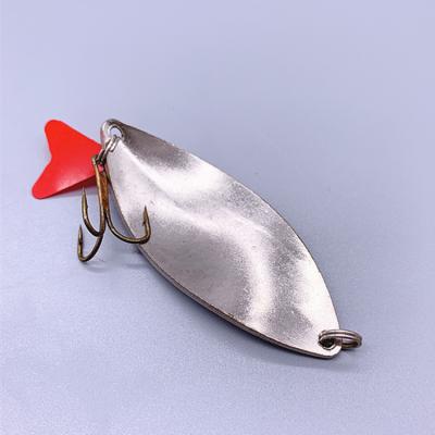 China Lure Fish Custom Metal Fishing Spoons Hard Spinner Fishing Silver Spoon Hex Fishing Equipment Lure for sale