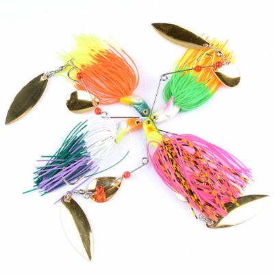 China Artificial Metal PESCA Isca Compound Spangle Barb Bait 20.5G 4 Colors Spoon Fishing Lure Metal for sale