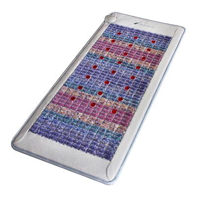 China 7-Gems Hot Stone Therapy Luxuryade LY-002-G24CT Korea Heating Mat Magnetic Crystal Infrared Health Natural Amethyst Mattress for sale