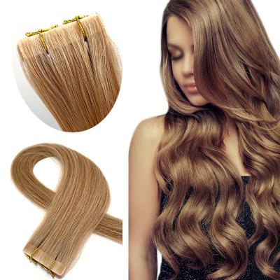 China Pure Virgin Hair Russian Ombre 100 Blonde Remy Human Hair Extensions Invisible Tape In Virgin PU Skin Tape In Hair Extension Natural Weft for sale