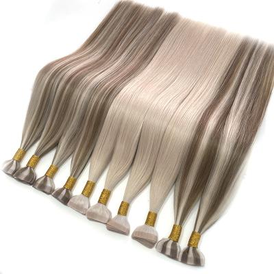 China Russian Human Hair Extension Pulled Remy Tape In Hair Natural Pure Hair Virgin European Double Tape In Hair Extension for sale