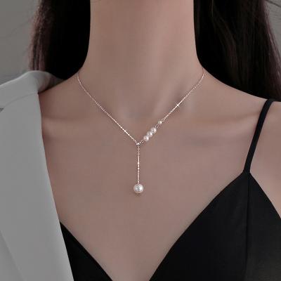 China CLASSIC Women Jewelry Advanced Necklace 999 Sterling Silver Necklace Pearl Necklaces for Party for sale