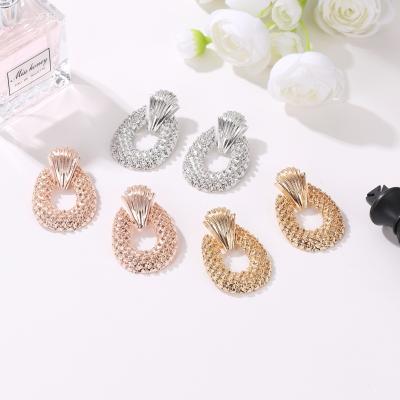 China Newcomer Fashion Simple Design Personality Metal Alloy Pineapple CLASSIC Stud Earrings Fashion Punk Luxury Earrings For Women for sale