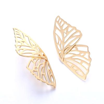 China CLASSIC 2021 Latest Product Alloy Earring Jewelry Designer Unique Style Gold Plated Butterfly Earrings For Women Girls for sale