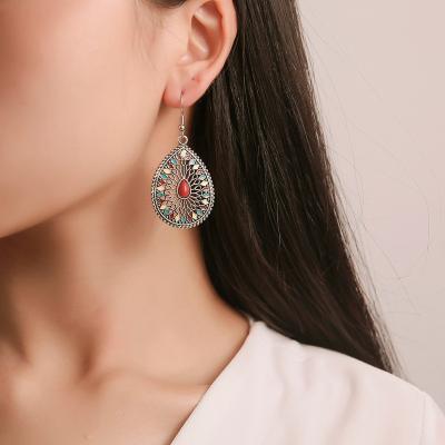 China 2021 CLASSIC newcomer ethnic jewelry Europe and America earrings hollow personality fashion vintage earring for women for sale