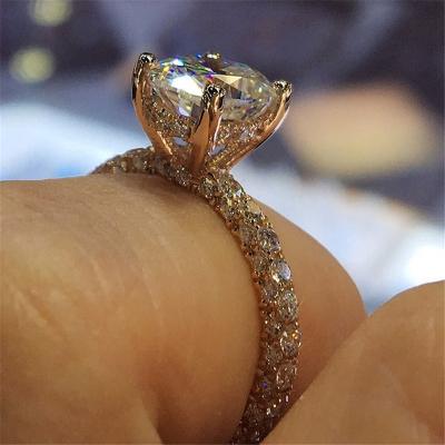 China Luxury Lead Free Nickel Free Sterling Silver Zircon Cz Wedding Band Rings Couples Ring 925 Engagement For Women for sale