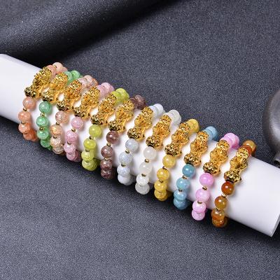 China FASHIONABLE Conservation Lucky Pixiu Couples Bracelet Carnelian Crystal 2021new style thin layer gold color bracelets for sale