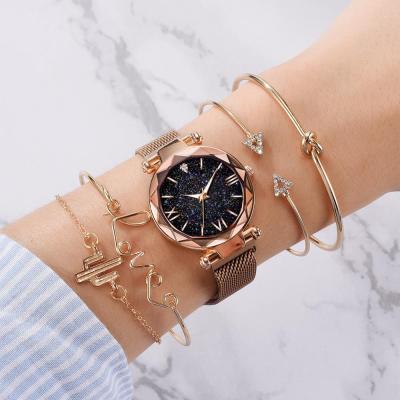 China Factory direct sales new non-specific quartz watch strap set ladies fashion casual wristwatch strap set of five pieces for sale