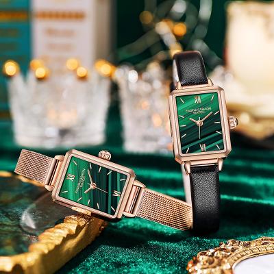 China Small Green Watch Set Non-Specific Three-Piece Stainless Steel Watch Quartz Leather Watches Set For Women for sale