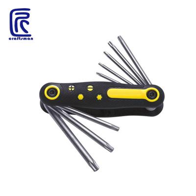 China High Quality Tough 8 in 1 Hex Key Screwdriver Chrome Vanadium Steel Times Wrench Set Portable Home DIY Tool for sale